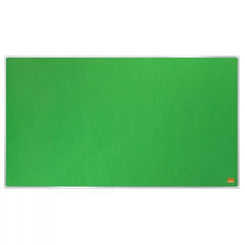 Textiltábla, széles képarány, 70"/155x87 cm, alumínium keret, NOBO "Impression Pro", zöld