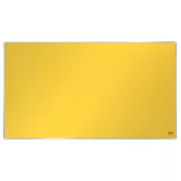   Textiltábla, széles képarány, 40"/89x50cm, alumínium keret, NOBO "Impression Pro", sárga