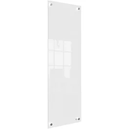   Üzenőtábla, üveg, fali, keskeny, 30x90 cm, NOBO "Home", fehér