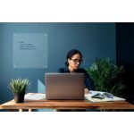 Emlékeztetőtábla, akril, fali, 45x45 cm, NOBO "Home", átlátszó