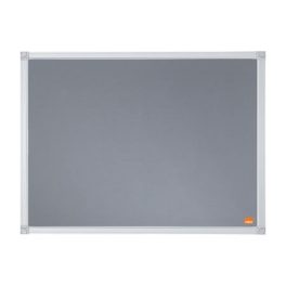   Üzenőtábla, alumínium keret, 60x45 cm, NOBO "Essentials", szürke