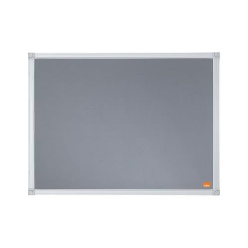 Üzenőtábla, alumínium keret, 60x45 cm, NOBO "Essentials", szürke