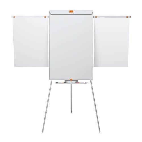 Flipchart tábla, mágneses felület, 2 db segédkarral, NOBO "Essentials", fehér