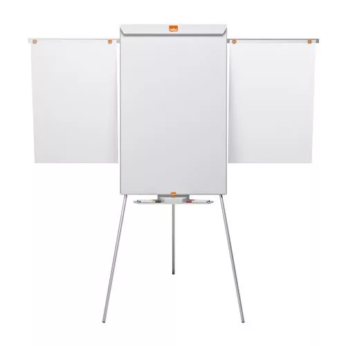 Flipchart tábla, mágneses felület, 2 db segédkarral, NOBO "Essentials", fehér