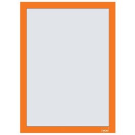   Posztertábla, fali, A4 méret, műanyag keret, 2 db, NOBO, narancs
