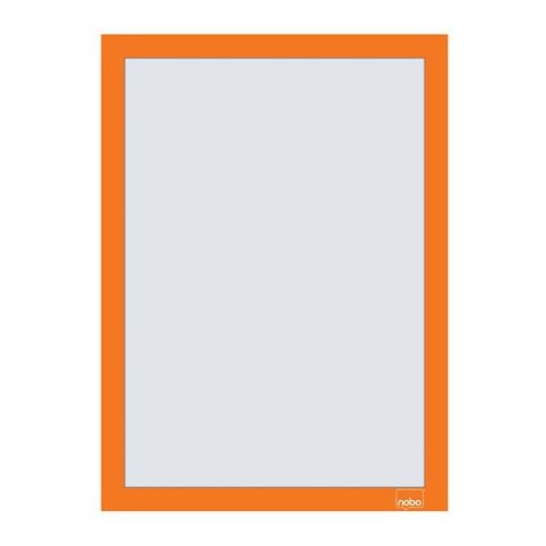 Posztertábla, fali, A4 méret, műanyag keret, 2 db, NOBO, narancs