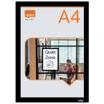 Posztertábla, fali, A4 méret, műanyag keret, 2 db, NOBO, fekete