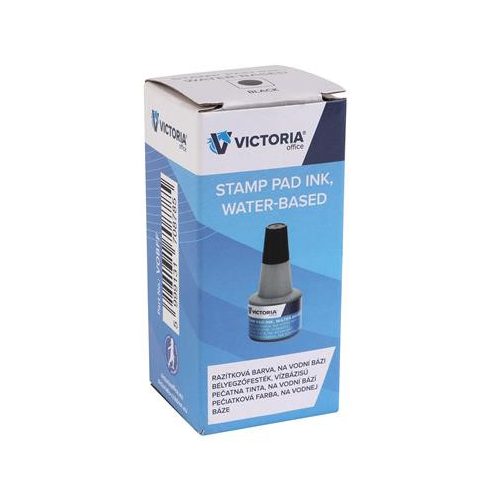 Bélyegzőfesték, 30 ml, VICTORIA OFFICE, fekete