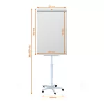 Flipchart tábla, mobil,  mágneses felület, 70x200 cm, NOBO "Impression Pro", fehér