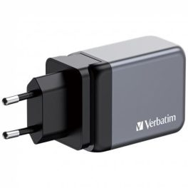   Hálózati töltő, 2xUSB-C PD (65W), USB-A QC 3.0, EU/UK/US, GaN, VERBATIM
