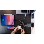 Hálózati töltő, 2xUSB-C PD (100W), USB-C PD (65W), USB-A QC 3.0, EU/UK/US, GaN, VERBATIM