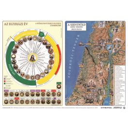   Könyökalátét, kétoldalas, A3, STIEFEL "Katolikus egyházi év és Újszövetség térképe / Ószövetség"