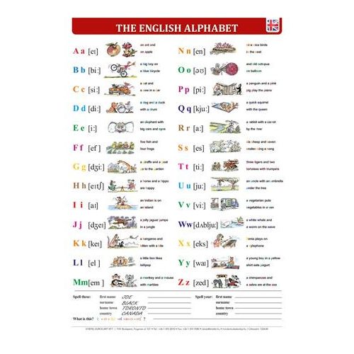 Könyökalátét, kétoldalas, A3, STIEFEL "The English Alphabet/Great-Britain"