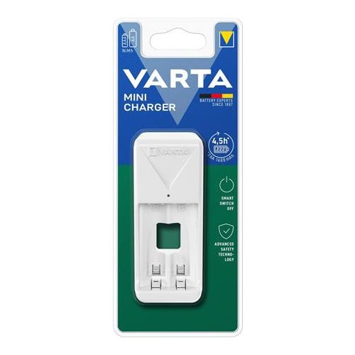 Elemtöltő, AA/AAA, akku nélkül, VARTA "Mini", fehér