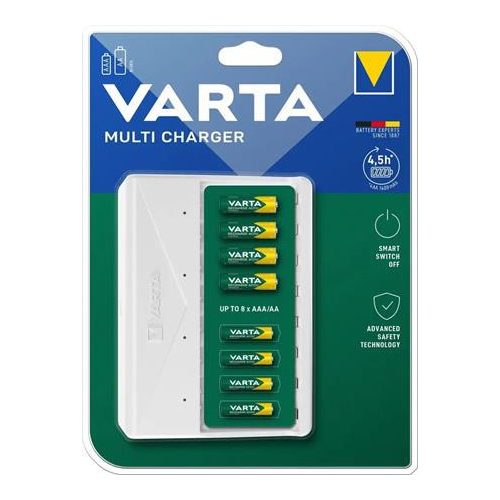 Elemtöltő, AA/AAA, 8 férőhely, akku nélkül, VARTA "Multi"