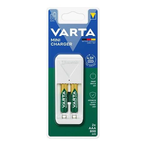 Elemtöltő, AA/AAA, 2x800 mAh AAA, VARTA "Mini"