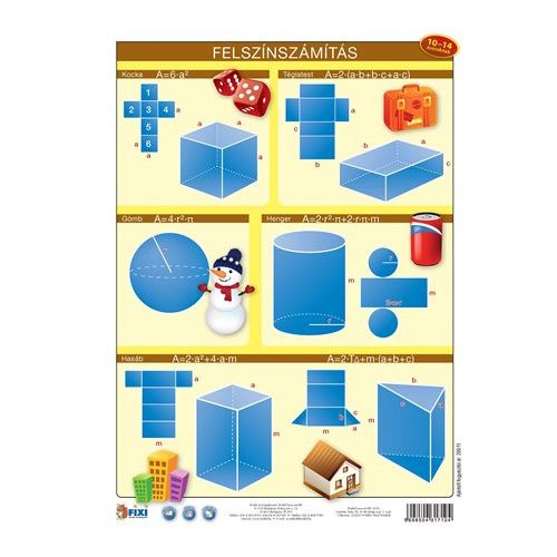 Tanulói munkalap, A4, STIEFEL "Felszínszámítás /munkaoldal"