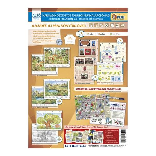 Tanulói munkalap csomag, 5 munkalap, 1 alátét, filc, STIEFEL "III. osztály"