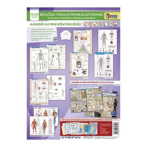 Tanulói munkalap csomag, 5 munkalap, 1 alátét, filc, STIEFEL "Biológia"