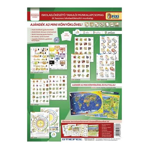 Tanulói munkalap csomag, 5 munkalap, 1 alátét, filc, STIEFEL "Iskolaelőkészítő"