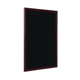   Krétás információs tábla, fekete felület, 60x90 cm, cseresznyefa színű keret
