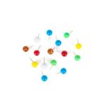 Térképtű, gömbfejű, 200 db, vegyes színű