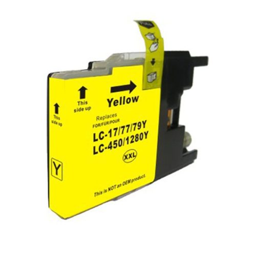 HQ Premium Brother LC1280XL LC-1280XL Yellow (Y@18 ml) Utángyártott Tintapatron