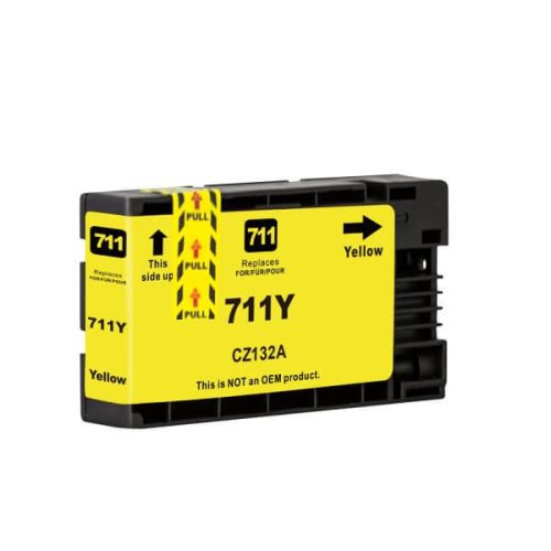 HQ Premium HP 711XL CZ132A Yellow (Y@28 ML) Utángyártott Tintapatron