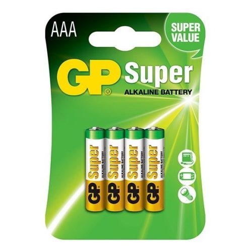 GP AAA Super Alkaline mikroceruza elem 4db/cs , GP24A-2U4