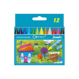   Zsírkréta készlet, Connect Jumbo, 11mm,-es átmérő, 12klf. szín