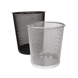   Fémhálós papírkosár 29,5x34cm, 20 liter nagy Fornax fekete