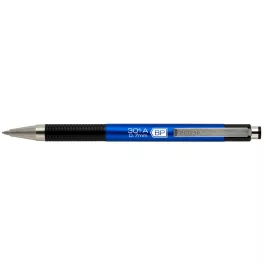   Golyóstoll 0,7mm, metál kék test, Zebra F-301A, írásszín kék