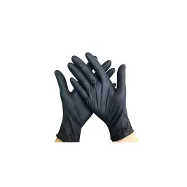   Gumikesztyű nitril púdermentes M 100 db/doboz, GMT Super Gloves fekete
