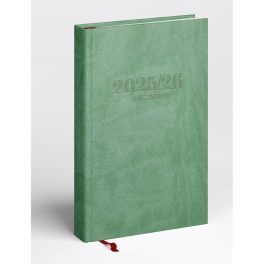   Tanári határidőnapló A5, műbőr 150mmx210mm, fehérlapokkal világoszöld 2025/2026 Realsystem
