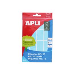   Etikett címke, 25x40mm, kerekített sarkú kézzel írható 128 címke/csomag, Apli kék,