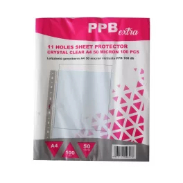   Genotherm lefűzhető, A4, 50 micron víztiszta PPB Extra 100 db/csomag,