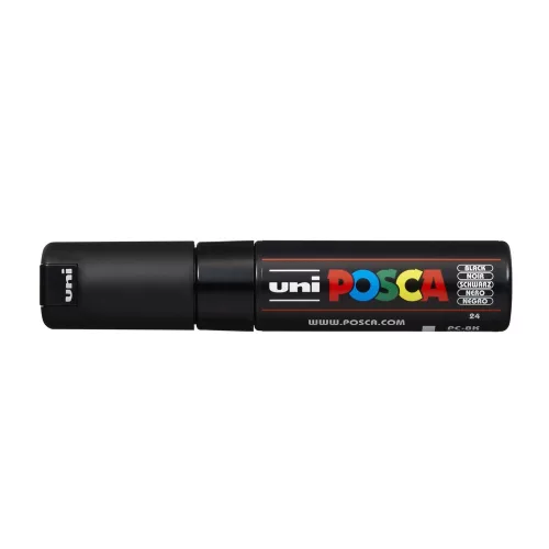 Dekormarker 8mm, Uni Posca PC-8K fekete