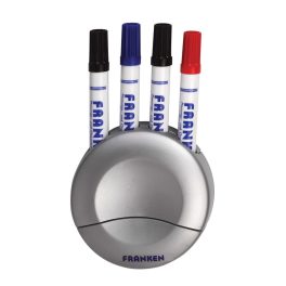  Mágneses táblatörlő és táblamarker tartó kerek 4 db marker tárolására alkalmas Franken