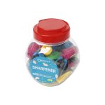 Hegyező 1 lyukú műanyag, tartályos Connect különféle színek