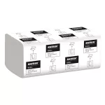 Kéztörlő 2 rétegű V hajtogatású 200 lap/csomag 20 csomag/karton Basic Handypack Katrin_35564 fehérített