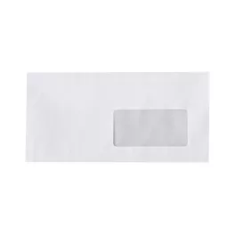   Boríték LC6/5 szilikonos bélésnyomott jobb ablakos 45x90mm 114x229mm J28A20 Bluering® fehér