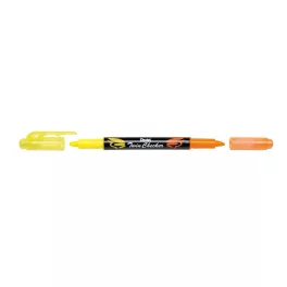   Szövegkiemelő kétvégű 1/3,5mm, vágott hegyű, Pentel sárga/narancs