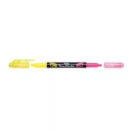   Szövegkiemelő kétvégű 1/3,5mm, vágott hegyű, Pentel sárga/pink