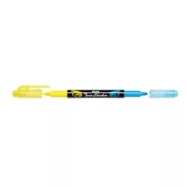   Szövegkiemelő kétvégű 1/3,5mm, vágott hegyű, Pentel sárga/vkék