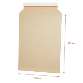   Csomagküldő webshop hullámkarton tasak B4, 235x337mm/250x353mm E-Flute