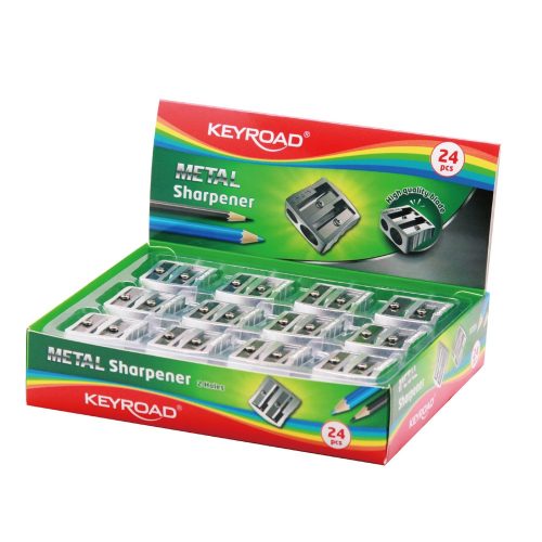 Hegyező 2 lyukú fém 24 db/display Keyroad Metal