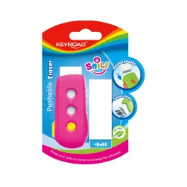   Radír, PVC mentes 2 db/bliszter Keyroad Smile Eraser vegyes színek