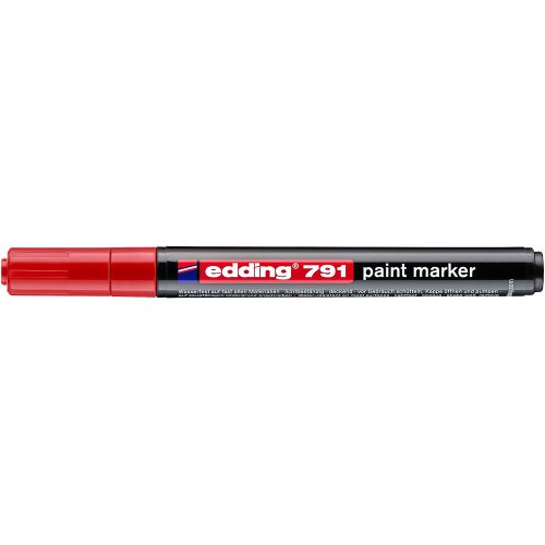 Lakkmarker 1-2mm, kerek Edding 791 piros