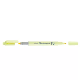   Szövegkiemelő kétvégű 1/3,5mm, vágott és kúphegyű, Pentel pasztell sárga