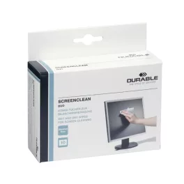   Monitor tisztító kendő, száraz és nedves 10-10 db/csomag Durable Screenclean Duo